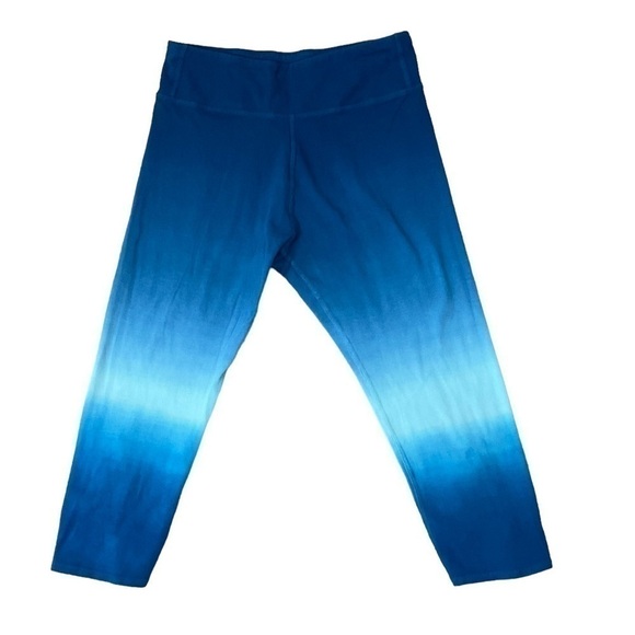 Earth Yoga organic cotton rayon bamboo blend size large leggings tie dye ombre - Picture 1 of 8